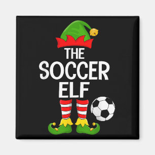 Soccer Elf Xmas Matching Family Elf Squad Christma Magnet