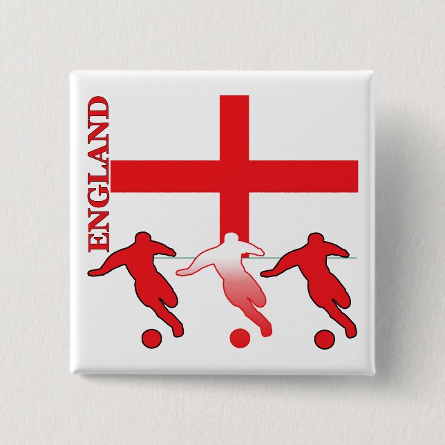 Soccer England 15 Cm Square Badge (Front)