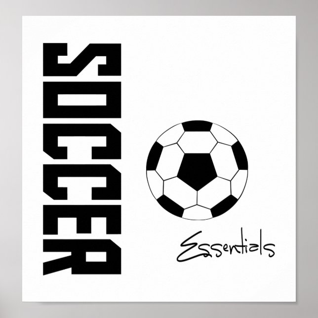 Soccer Essentials (black) Poster (Front)