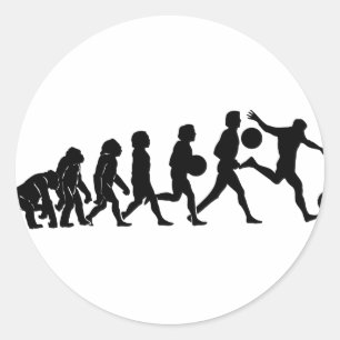 Soccer evolution classic round sticker