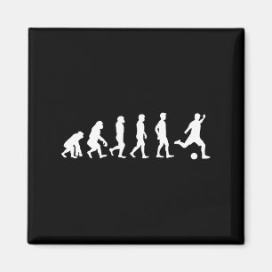 Soccer Evolution Funny Soccer Fan Sports Lover Des Magnet