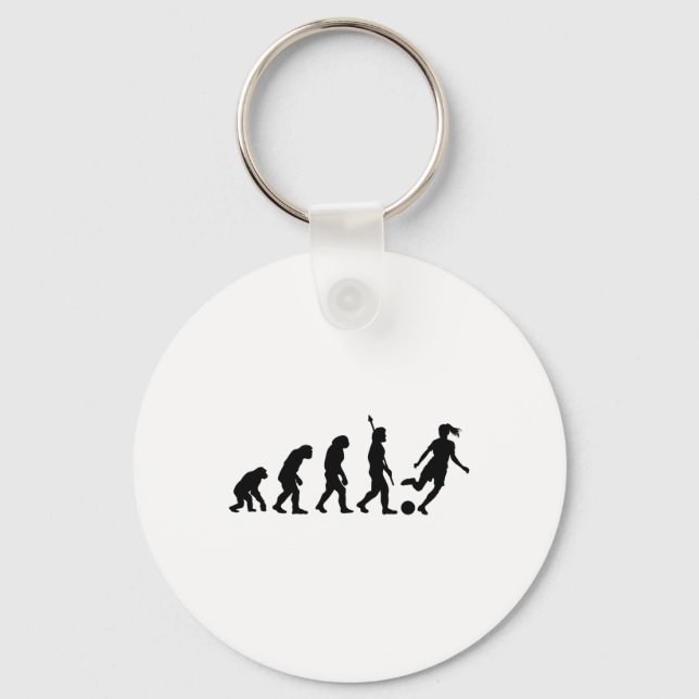 Soccer Evolution Play Like A Girl  Key Ring (Front)