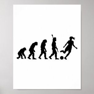 Soccer Evolution Play Like A Girl Poster