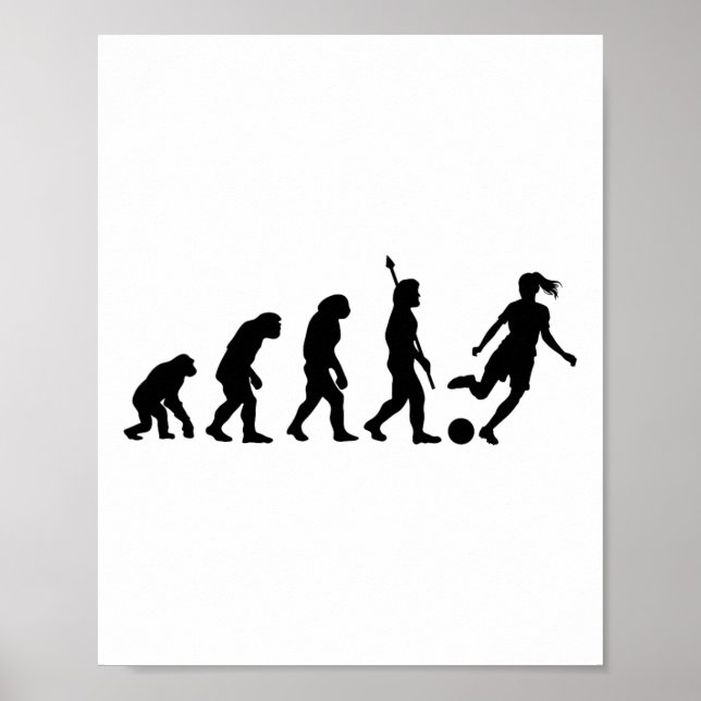 Soccer Evolution Play Like A Girl  Poster (Front)