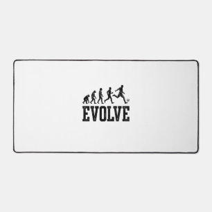 Soccer Evolution Vintage Vector Shirt Design_1 Desk Mat