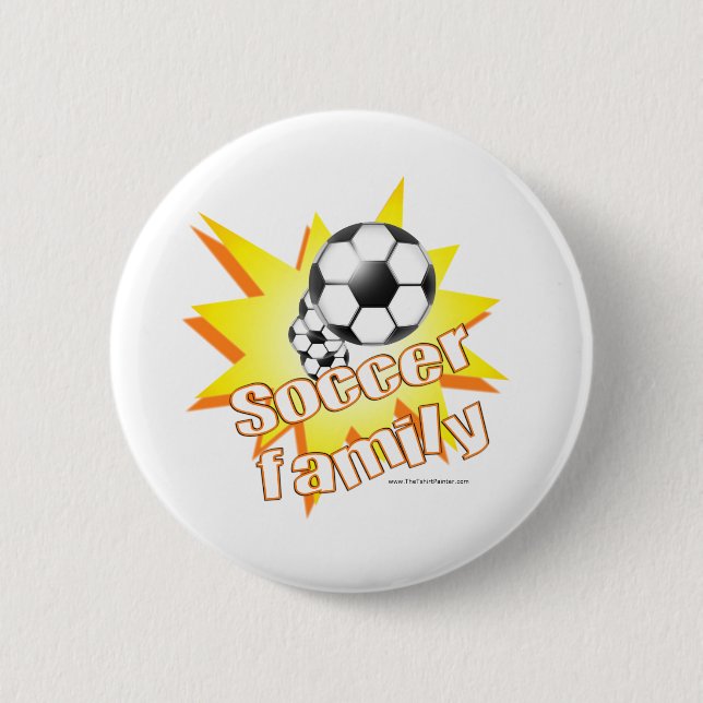 Soccer Family 6 Cm Round Badge (Front)