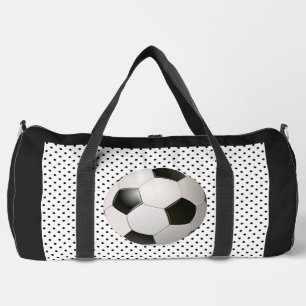 Soccer Fan Black  Duffle Bag