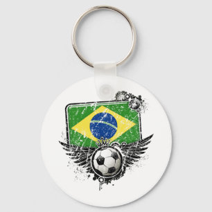 Soccer fan Brazil Key Ring