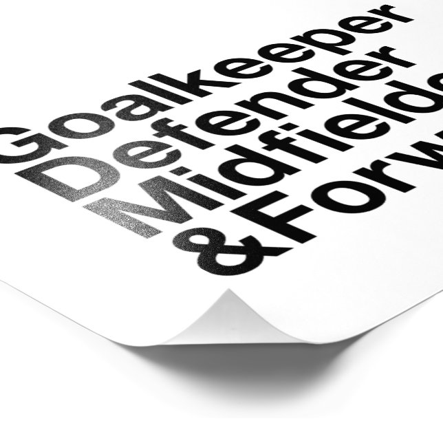 SOCCER Fan Photo Print (Corner)