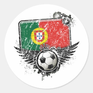 Soccer fan Portugal Classic Round Sticker
