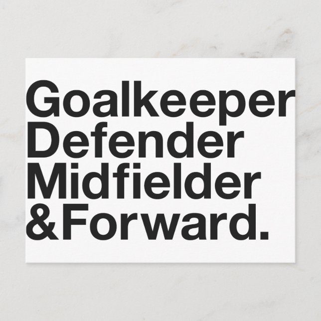 SOCCER Fan Postcard (Front)