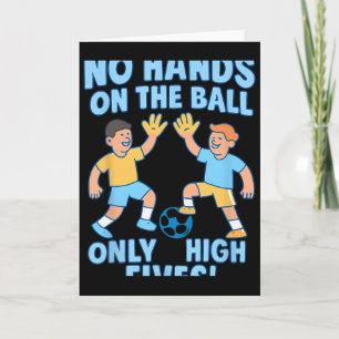 Soccer Fans High Fives Team Spirit Graphic Design Card