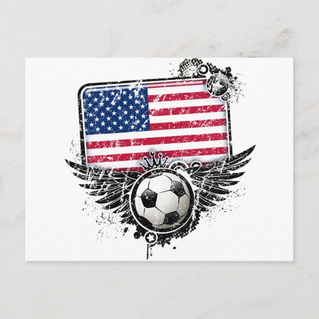 Soccer fans USA Postcard (Front)