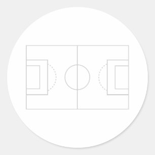 soccer field classic round sticker