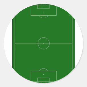 soccer field classic round sticker