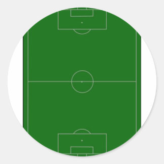 soccer field classic round sticker