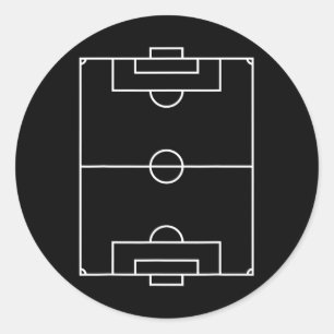 Soccer Field Gr Field Stadium Sport  Classic Round Sticker