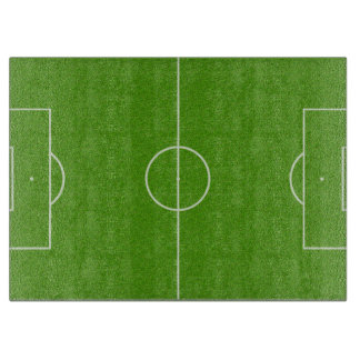 Soccer Field Pattern on Grass Cutting Board
