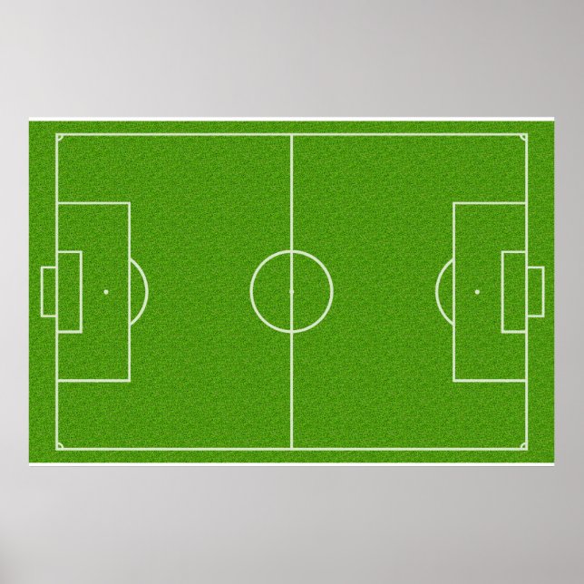 Soccer Field Pattern on Grass Poster (Front)