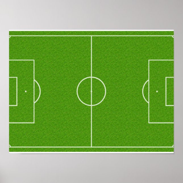 Soccer Field Pattern on Grass Poster (Front)