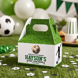 Soccer First Year Down 1st Birthday Party Favour Box