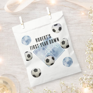 Soccer First Year Down Birthday Party Favour Bag
