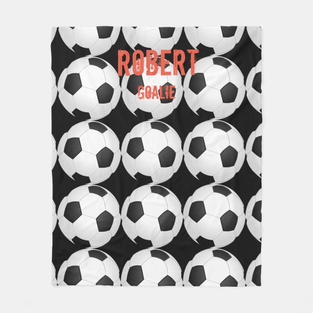 Soccer Fleece Blanket Sports Player Fans Athletes (Front)