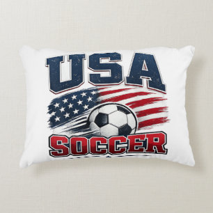 Soccer Football 2026 USA Decorative Cushion