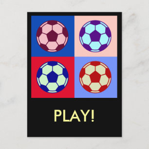 Soccer/ Football Art Postcard