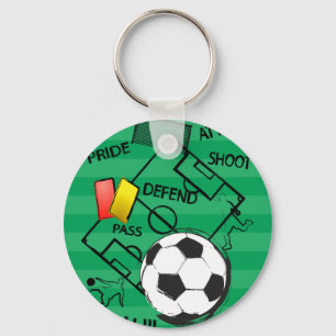Soccer Football Attack Goal Key Ring