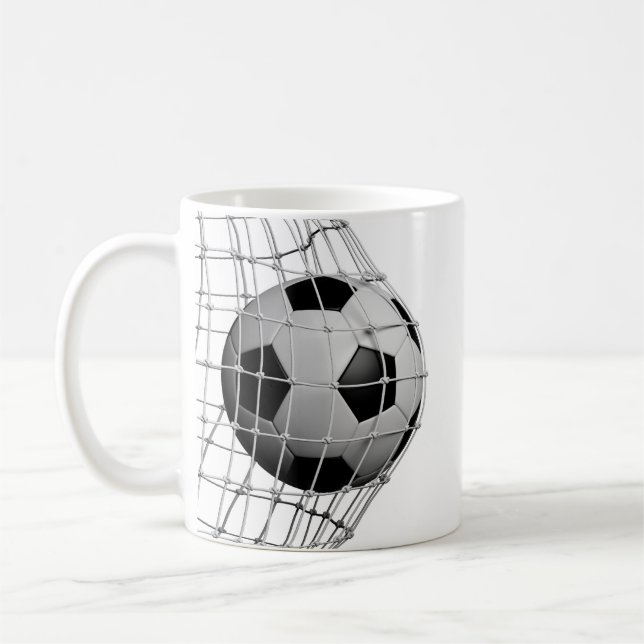 Soccer football ball coffee mug (Left)