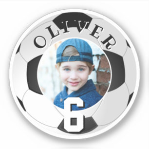 Soccer Football Ball Kids Birthday Age Photo