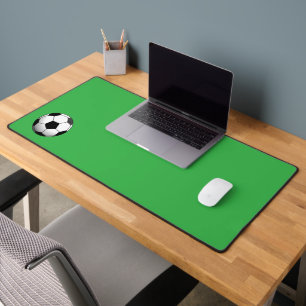 Soccer Football Ball on Green Desk Mat