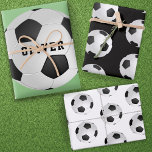 Soccer Football Ball Pattern Kids Name Birthday Wrapping Paper Sheet<br><div class="desc">Soccer Football Ball Pattern Kids Name Birthday Wrapping Paper Sheets. Personalise with your name or erase the text.</div>