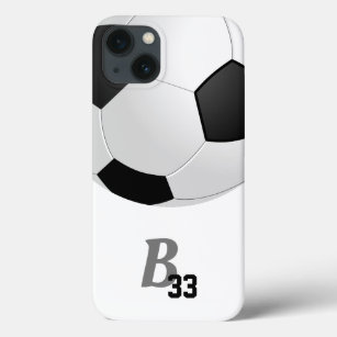 Soccer Football Ball Player Number Monogram Case-M iPhone 13 Case