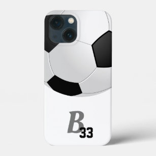 Soccer Football Ball Player Number Monogram Case-M iPhone 13 Mini Case