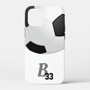 Soccer Football Ball Player Number Monogram Case-M iPhone 12 Mini Case