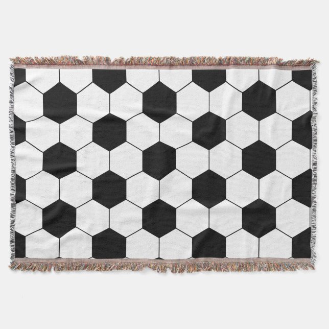 Soccer Football Ball Texture Throw Blanket (Front)