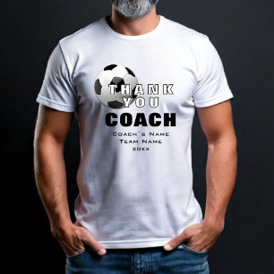 Soccer Football Ball Thank you Coach  T-Shirt