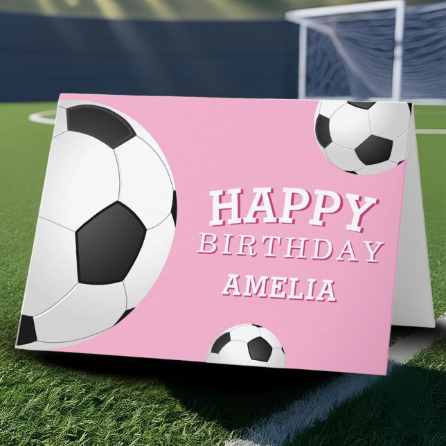 Soccer Football Balls Sports Happy Birthday Kids Card (Creator Uploaded)