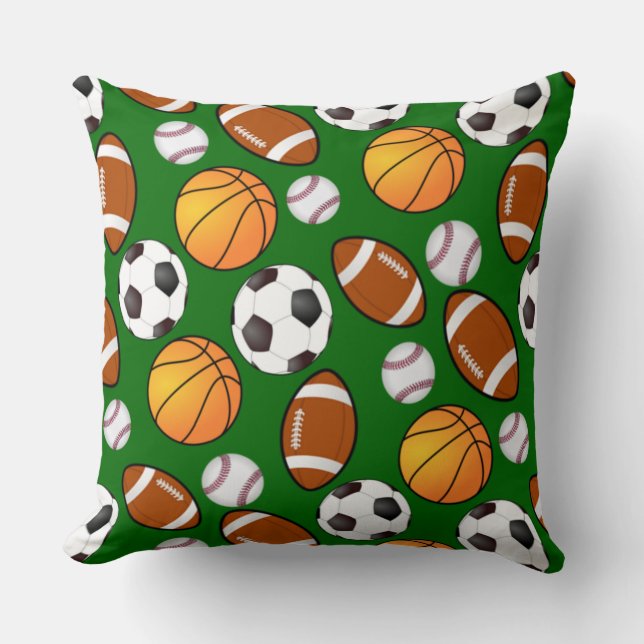 Soccer Football Baseball basketball Sports theme Cushion (Front)