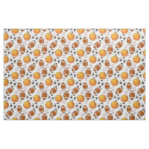 Soccer Football Baseball basketball Sports theme Fabric