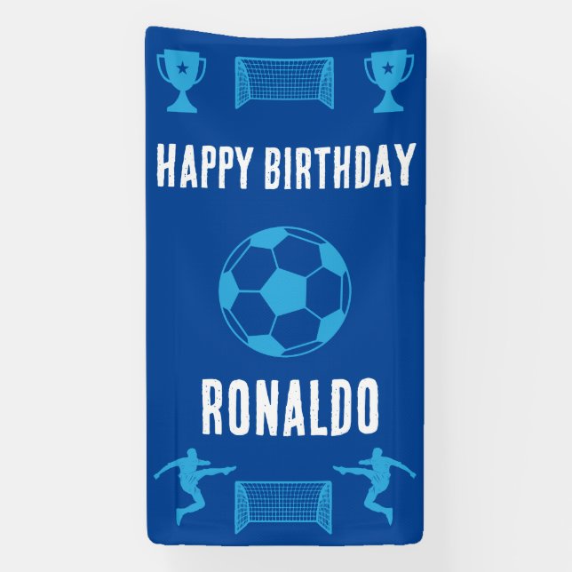 Soccer Football  Birthday  Banner (Vertical)