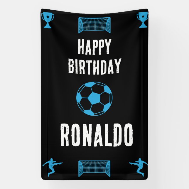 Soccer Football  Birthday  Banner (Vertical)