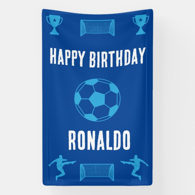 Soccer Football  Birthday  Banner (Vertical)