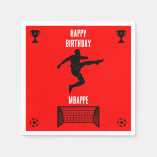 Soccer Football  Birthday  Banner Napkin