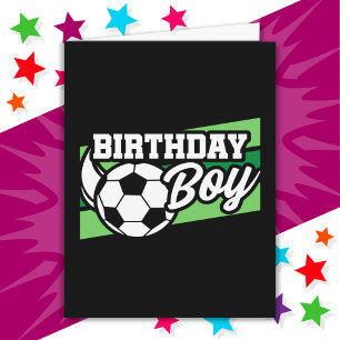Soccer Football Birthday Party Kids Birthday Boy Card