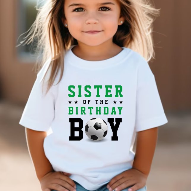 Soccer Football Birthday Party Sibling Sister T-Shirt (Soccer Football Birthday Party Sibling Sister T-Shirt)
