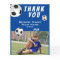 Soccer Football Bue Thank you Coach Photo Card