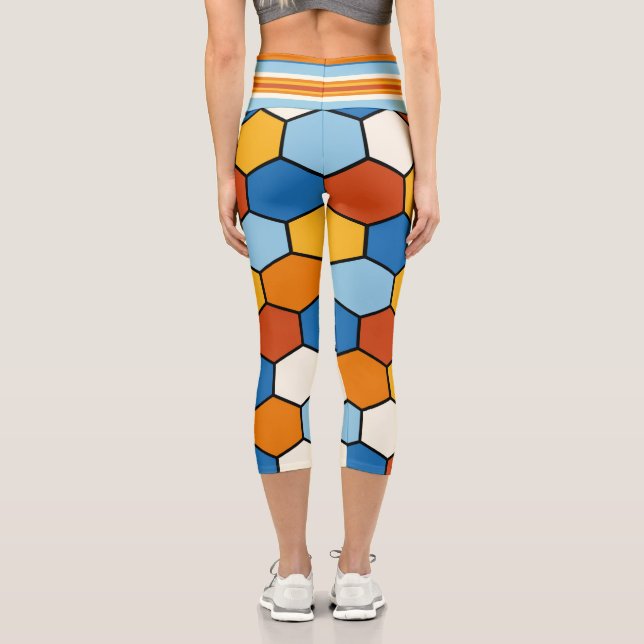Soccer Football Capri Leggings (Back)